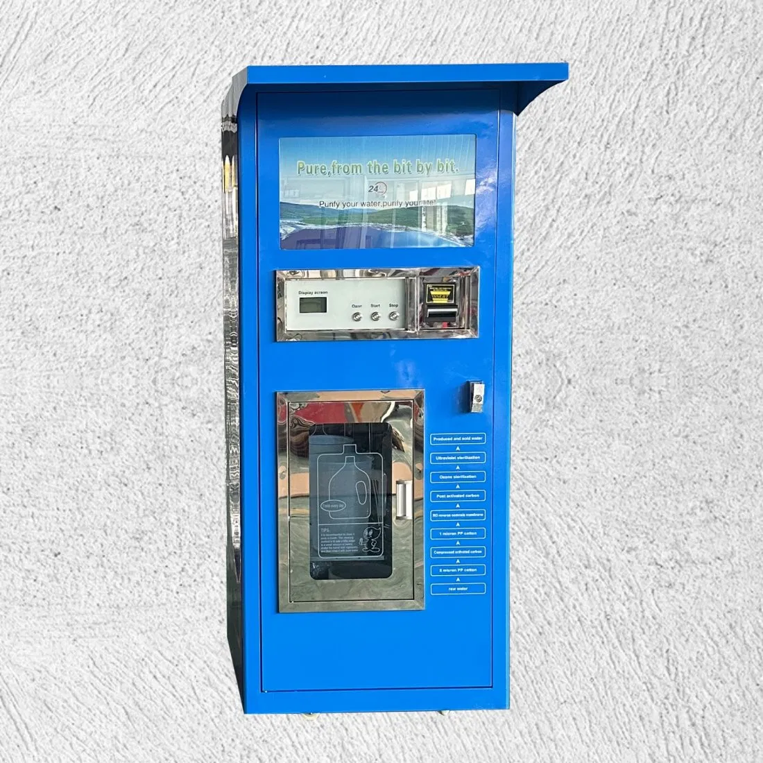 Estación de recarga de agua operada por monedas, máquina expendedora de agua automática