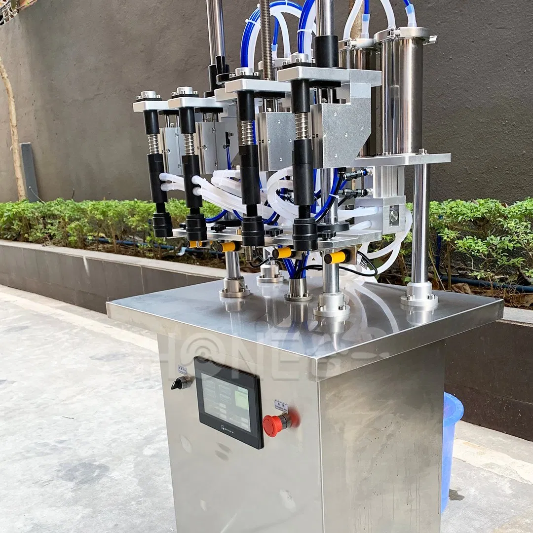 Honemix 4 Cabezas Automáticas de Relleno de Botellas de Aceite Esencial Líquido Cosmético Pequeño Máquina de Relleno de Perfume Fragancia Precio