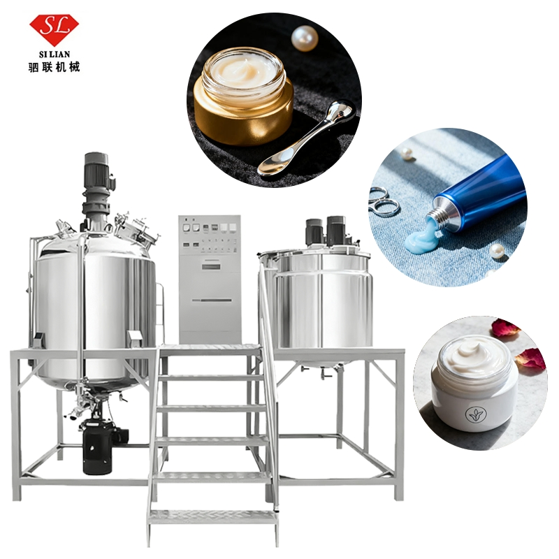 Mezclador de emulsificadores condicionales de vacío, línea completa de producción de champú, tanque de mezcla, crema cosmética, mezclador homogeneizador, emulsificador