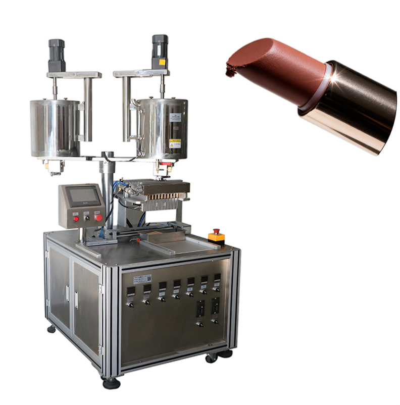 Línea de producción de llenado automático de líquidos y pastas para envasado de cosméticos, máquina llenadora de lápiz labial y bálsamo labial