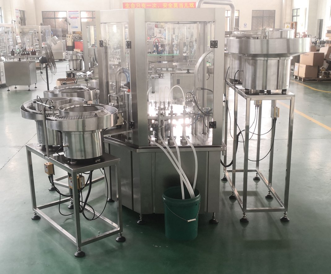 Línea de llenado automática de spray corporal y perfume Paixie - Máquina de embotellado con bomba de pistón neumática para líquidos cosméticos y fragancias