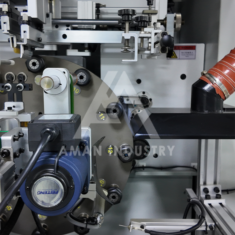 Máquina de serigrafía automática rotativa para producción de pequeños lotes de tapas de botellas y tarros