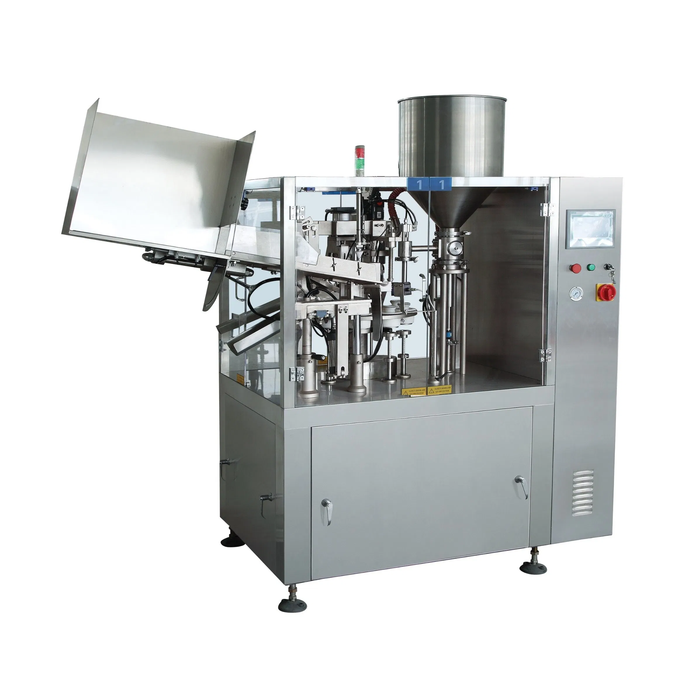 Máquina automática de llenado y sellado de tubos de aluminio y plástico para crema cosmética, ungüento y gel