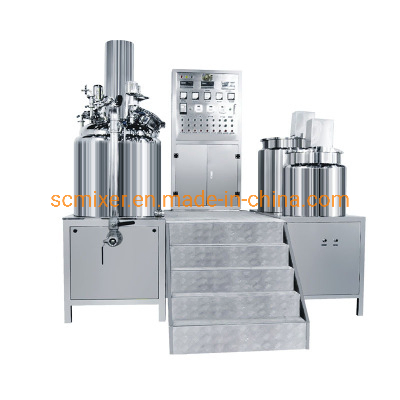 500L Máquina de Mezcla Cosmética de Elevación Homogeneizador de Vacío Emulsificador para Crema de Loción de Acero Inoxidable Mayonesa Gelatina de Petróleo