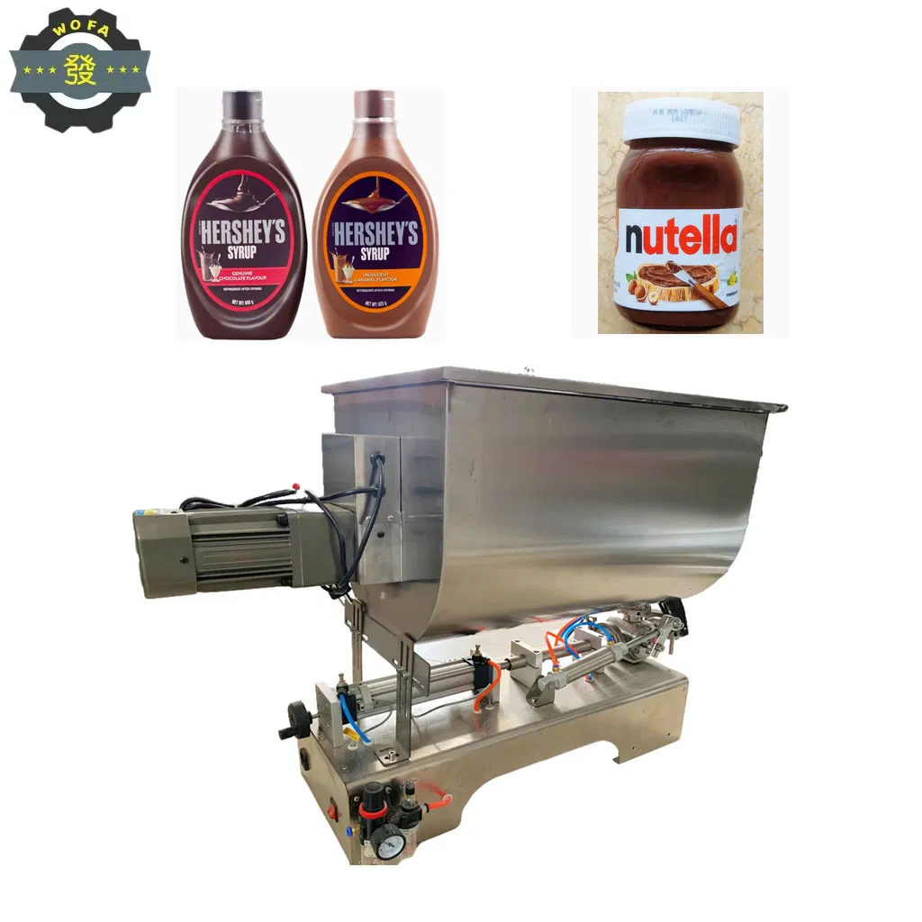 Máquina de Llenado y Mezcla Neumática Horizontal en Forma de U para Llenado y Empaque de Salsa de Aceite de Chile 304 Material de Acero Inoxidable