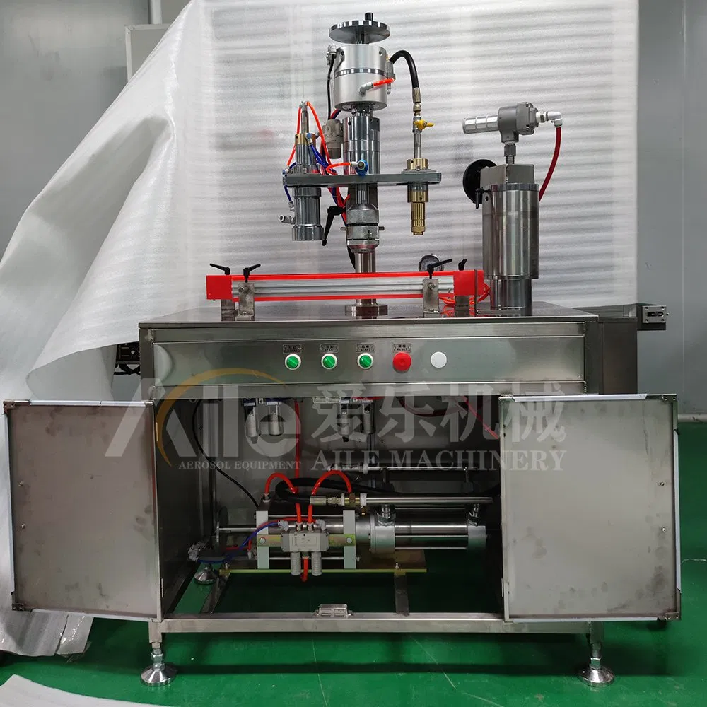 Máquina de relleno de cartuchos de gas butano semiautomática