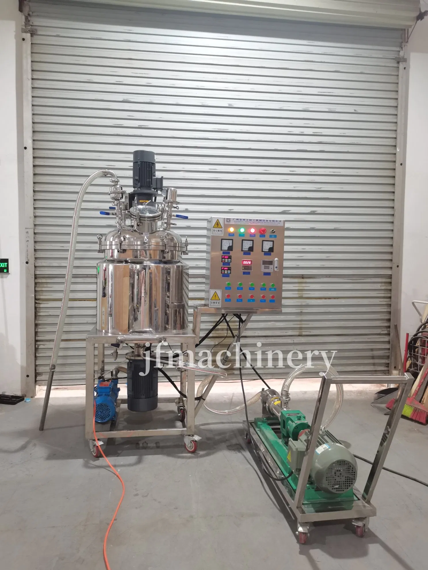 Máquina mezcladora homogeneizadora con elevación hidráulica, emulsificador al vacío, dispersor, homogeneizador, mezclador para cosméticos