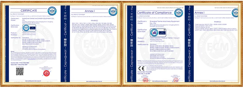 Certificados CE ISO GMP