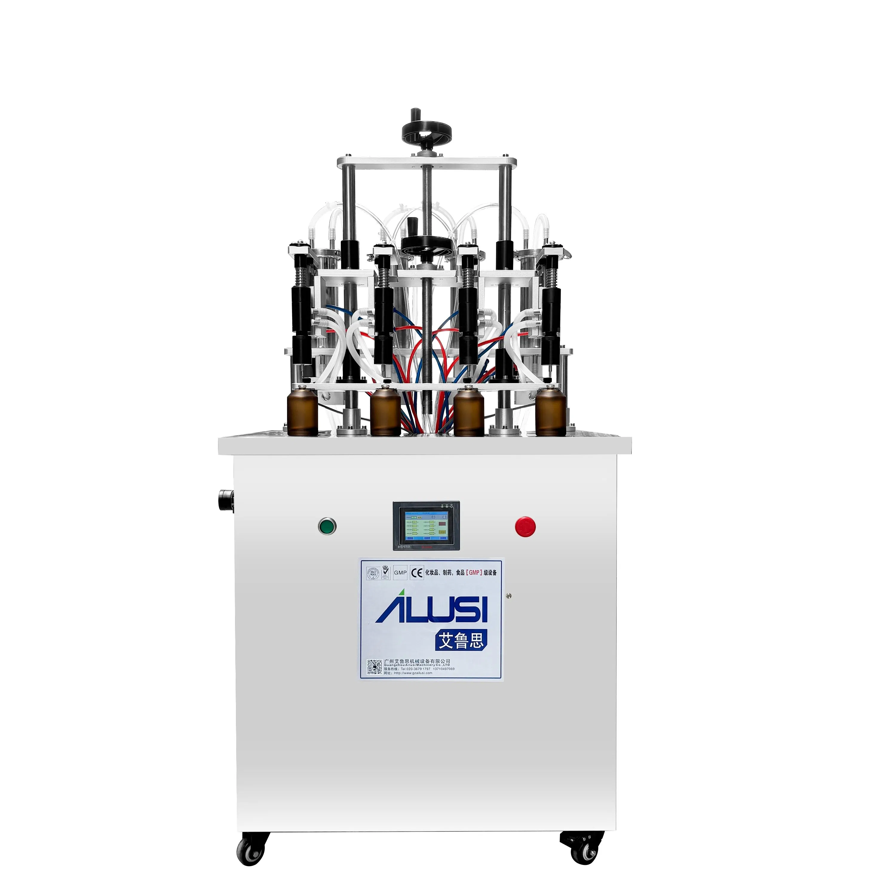 4-Head Máquina de llenado automática de botellas de aceite esencial líquido para pequeñas empresas de cosméticos, rellenadora de perfumes y líquidos fragantes