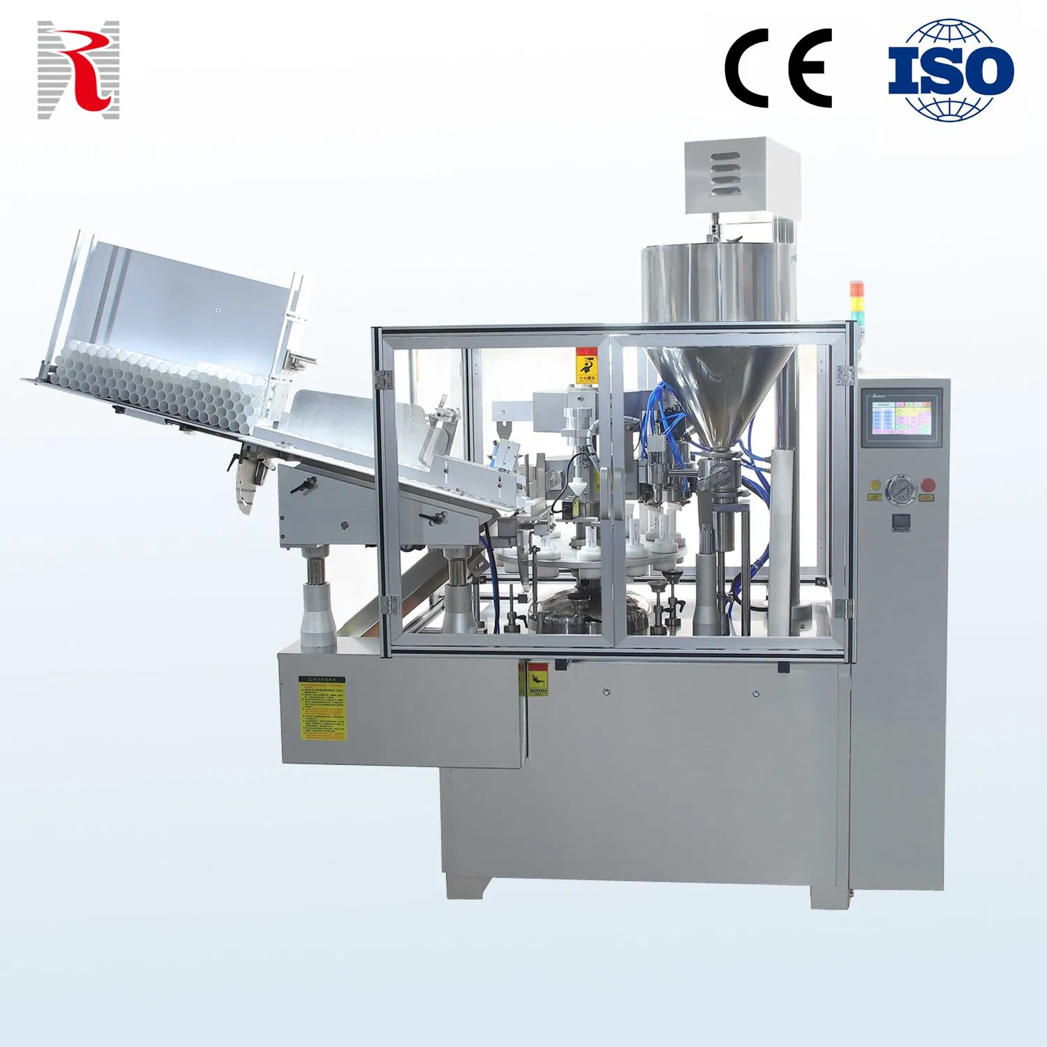 Máquina de llenado y sellado automático completo de tubos de aluminio y plástico para crema cosmética