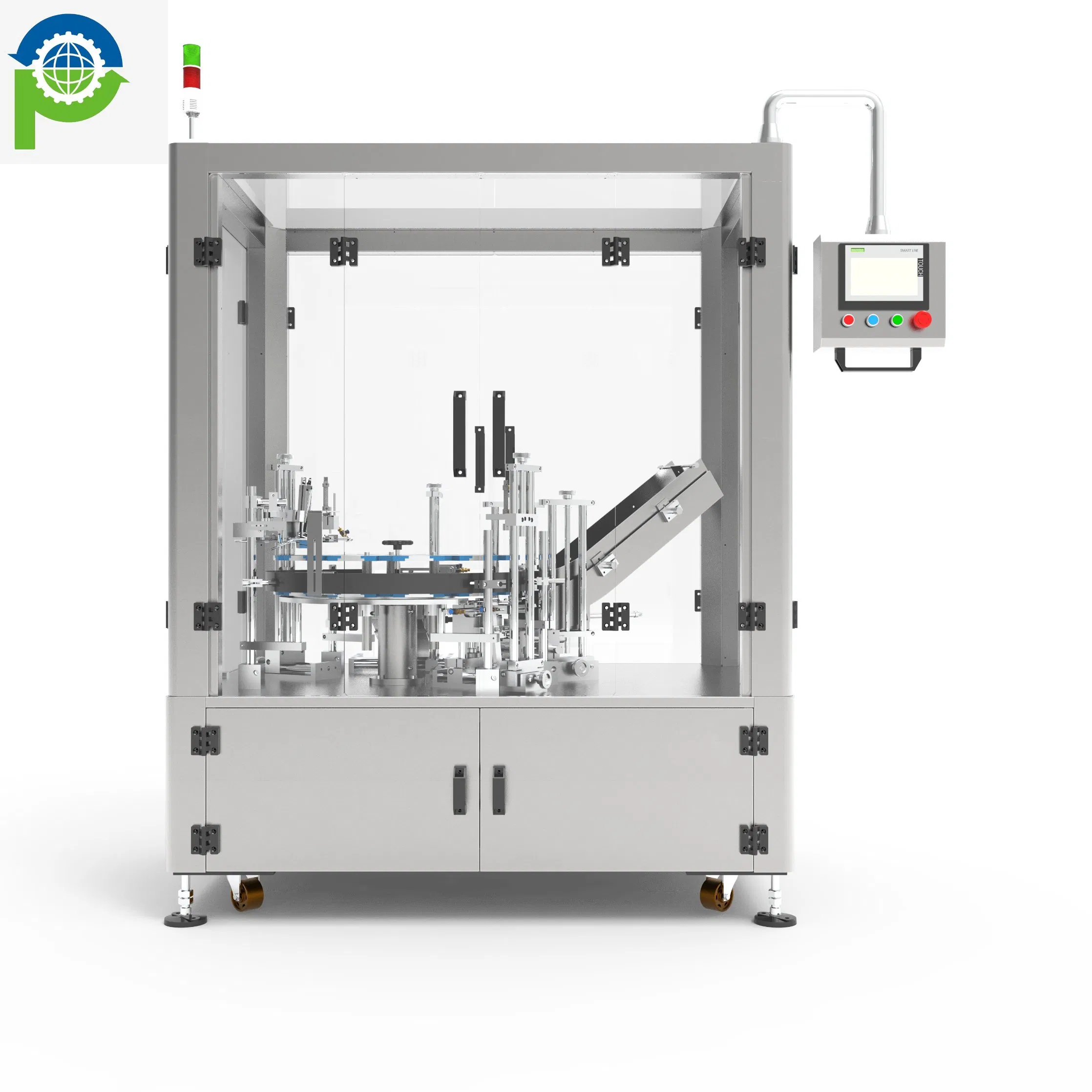 Máquina de embalaje de cartones rotativa semiautomática estándar europea / máquina de cartoneo para lápices labiales y rubores