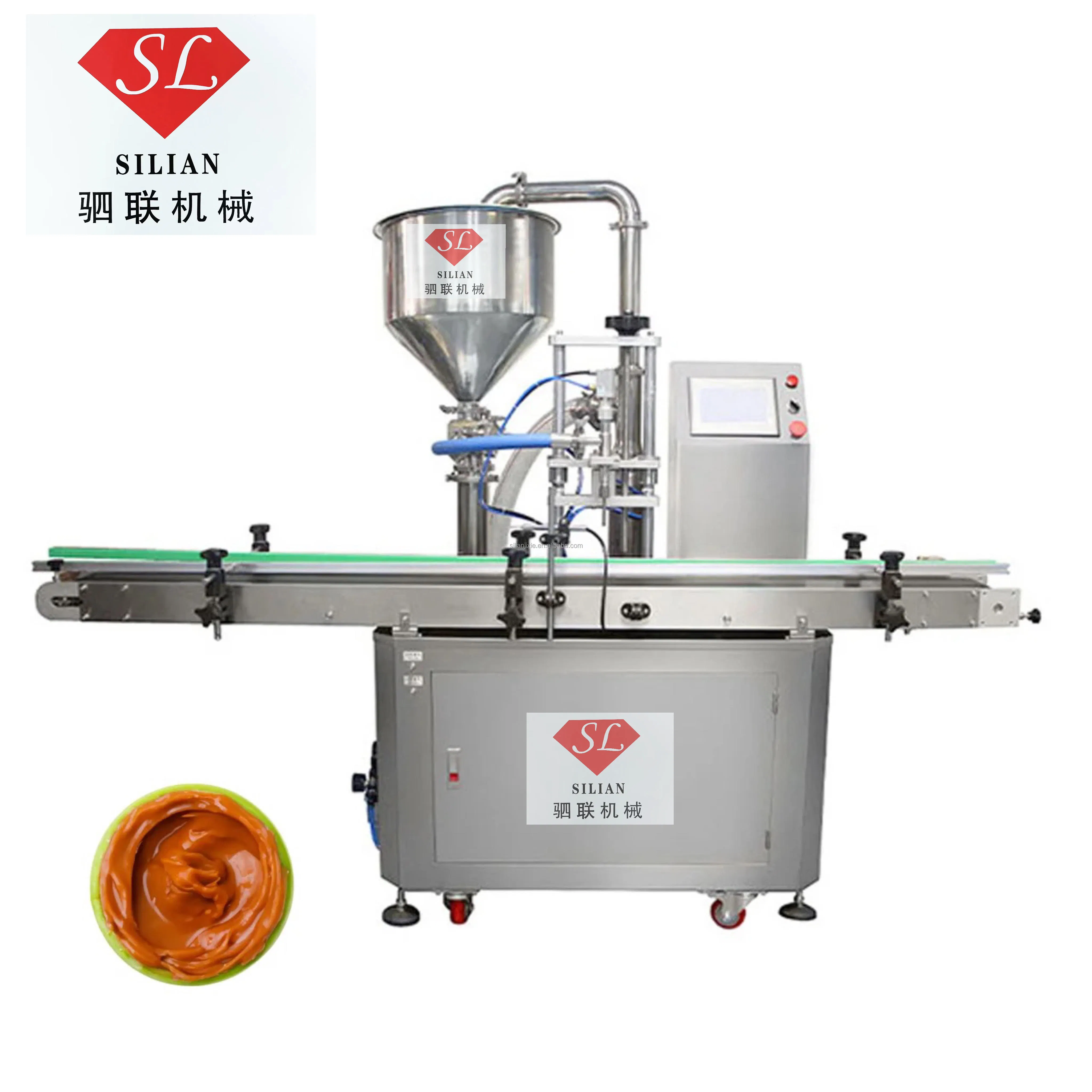Máquina de llenado de crema de tipo lineal con inducción, bomba de engranaje servo, para bálsamo labial líquido automático de alta velocidad, pasta de lápiz labial, equipo cosmético diario de cabeza única