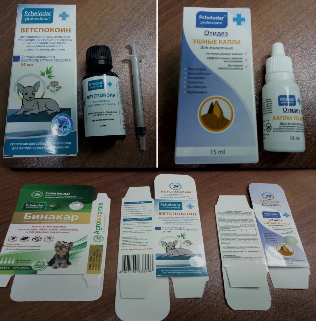 Muestras de cajas terminadas