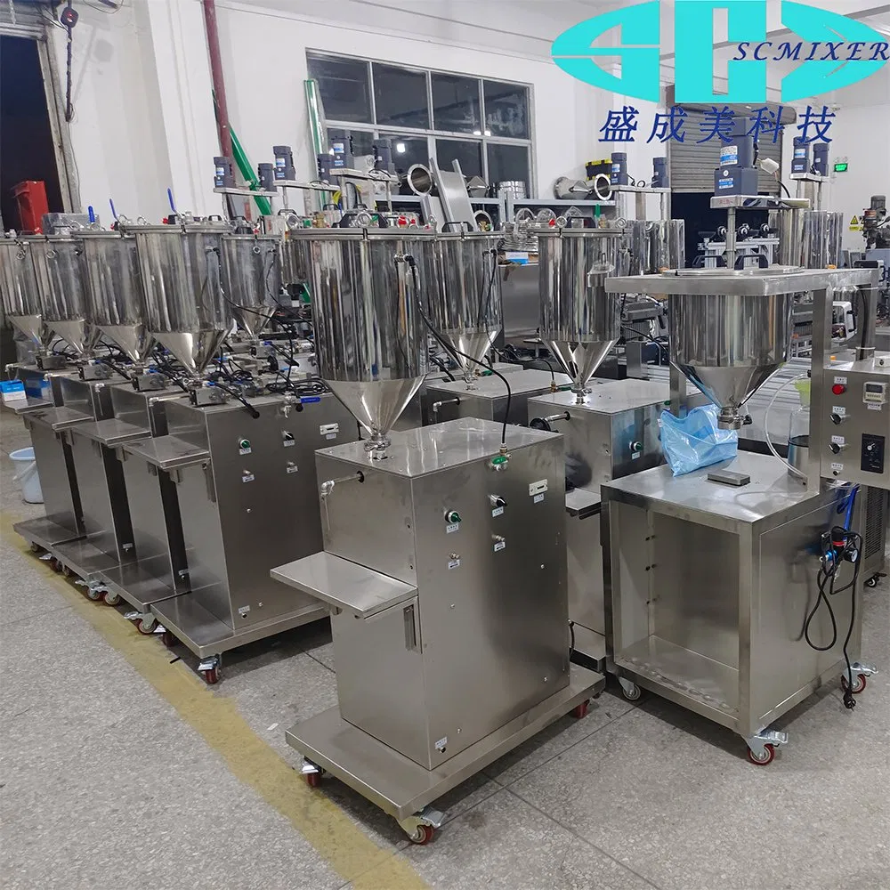 Máquina de llenado de calentamiento, agitación y llenado de bálsamo labial, cera para labios y lápiz labial semiautomático manual