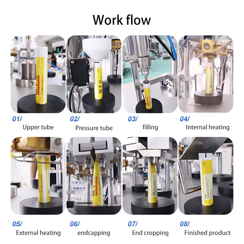 Máquina automática de llenado y sellado de tubos de plástico para ungüento, gel, pasta de dientes, limpiador facial y cosméticos