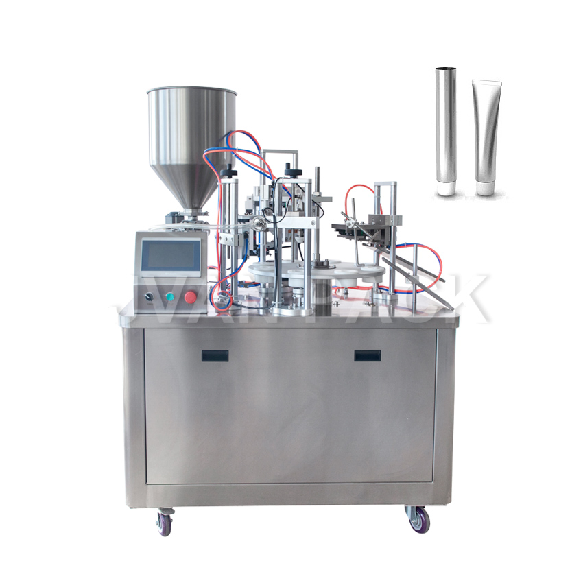Dg-25 Máquina de llenado y sellado de tubos de plástico suave para crema de mano, loción, líquido cosmético semiautomática
