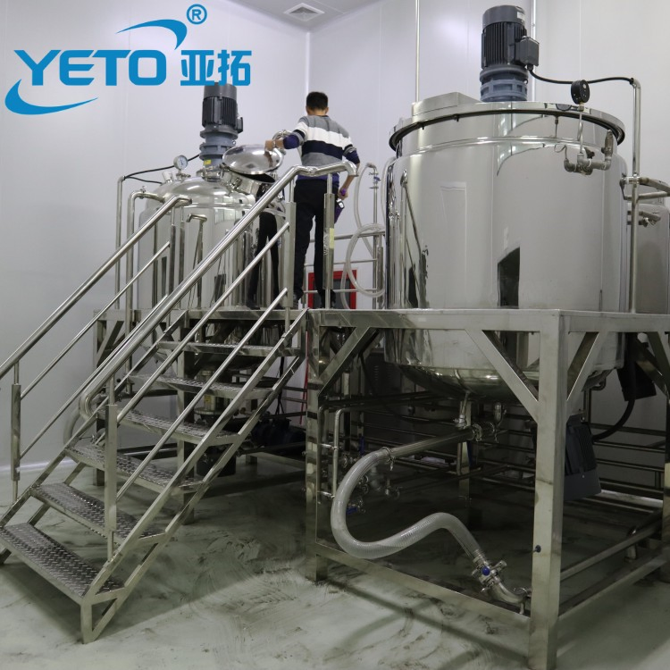 Mezclador de cosméticos de 1000L homogeneizador de vacío emulsionante con calefacción a vapor