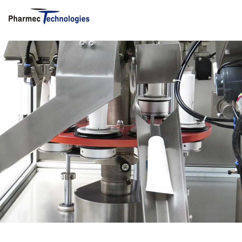 Máquina automática de llenado y sellado de tubos de plástico y aluminio para cosméticos y ungüentos