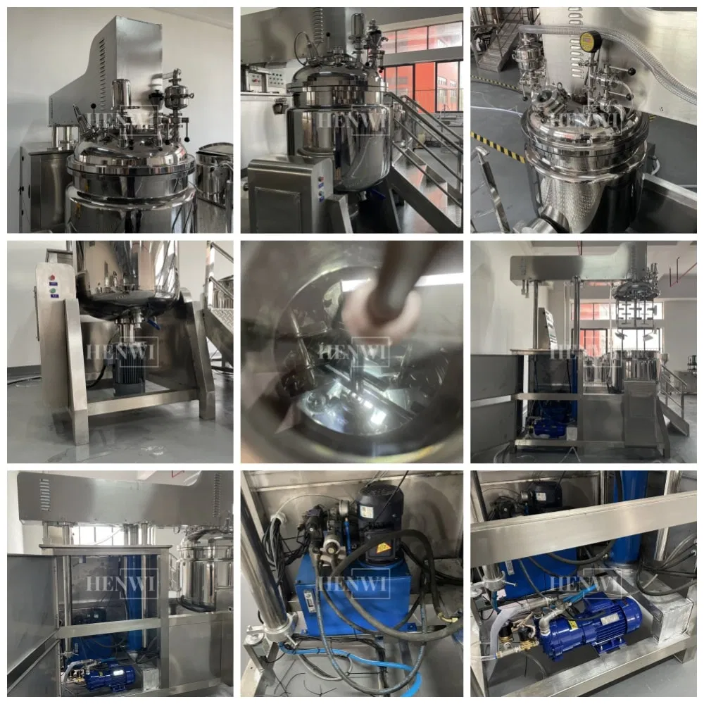 Máquina homogeneizadora de mezclador de alta cizalla emulsificador al vacío para ingredientes de pasta de crema cosmética de pasta de dientes