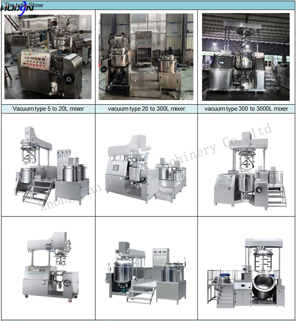 5L 10L 20L Homogeneizador de alta cizalla de acero inoxidable para laboratorio industrial, emulsificador al vacío para la fabricación de cremas, lociones y mezcladoras de cosméticos