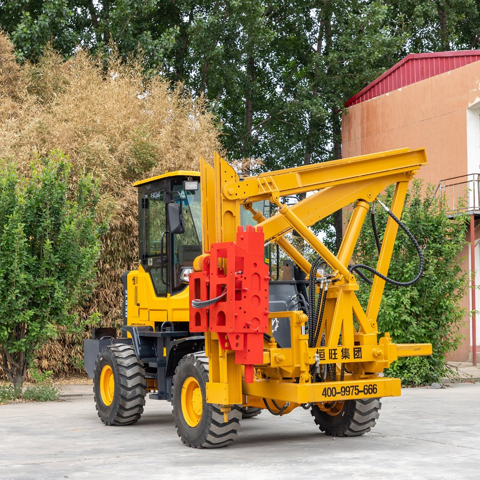Máquina de Pilas de Guardarraíl de Carretera para Hincado de Pilas Extractor de Pilas Rotatorio