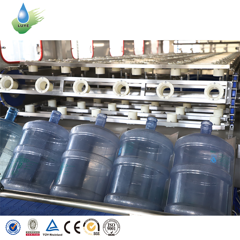 Máquina automática de llenado y tapado de botellas grandes de agua de 5 galones 19L barril