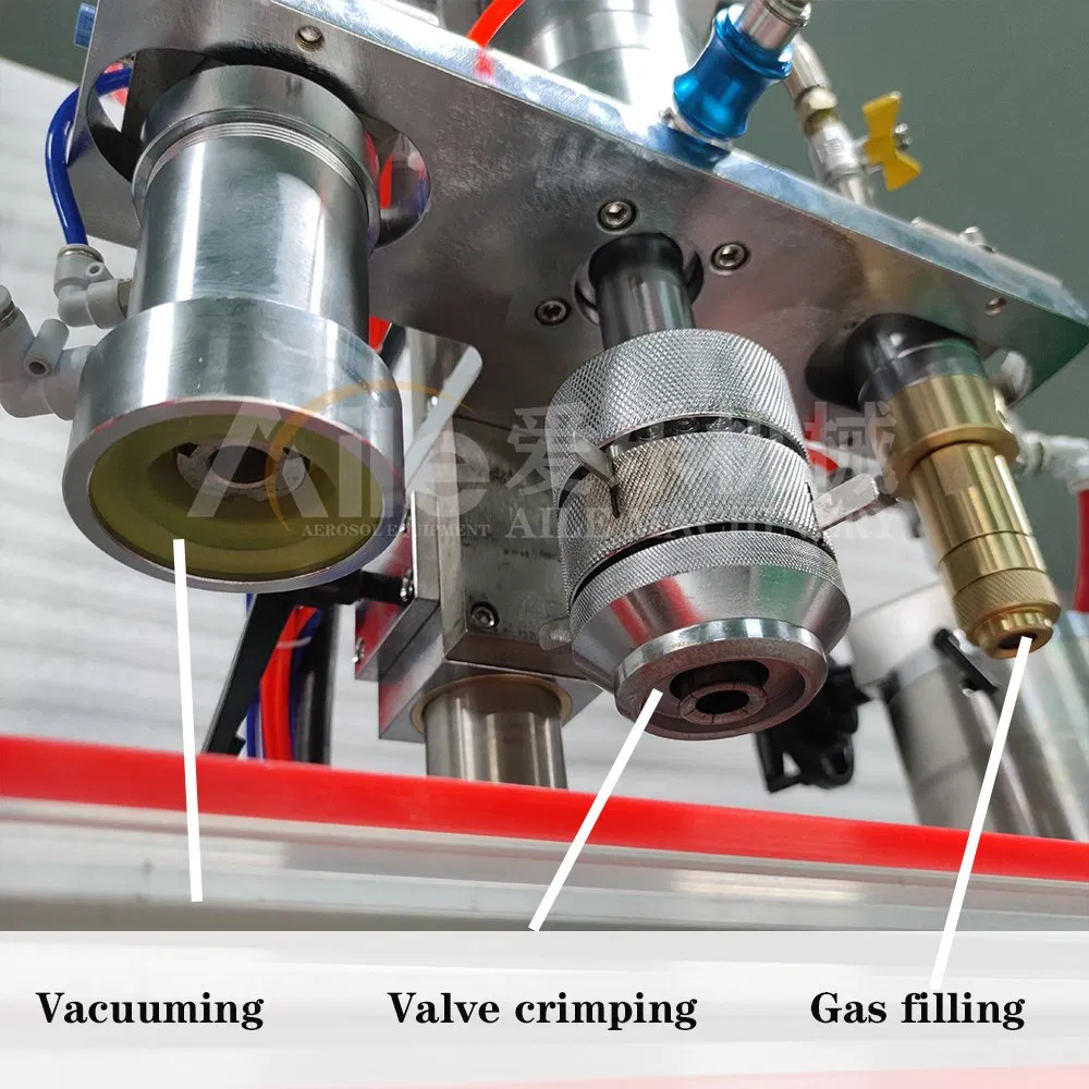 Máquina de relleno de cartuchos de gas butano semiautomática