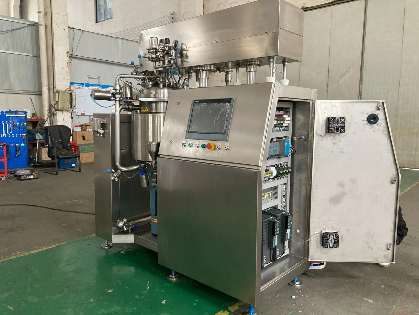 Homogeneizador de vacío de alta cizalla mezclador emulsificador máquina de emulsión para cuidado de la piel cosmético
