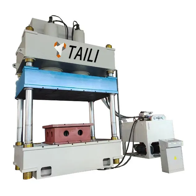 Prensado en polvo de pequeñas piezas de grafito en 100t/160t/315t prensas hidráulicas de cuatro columnas