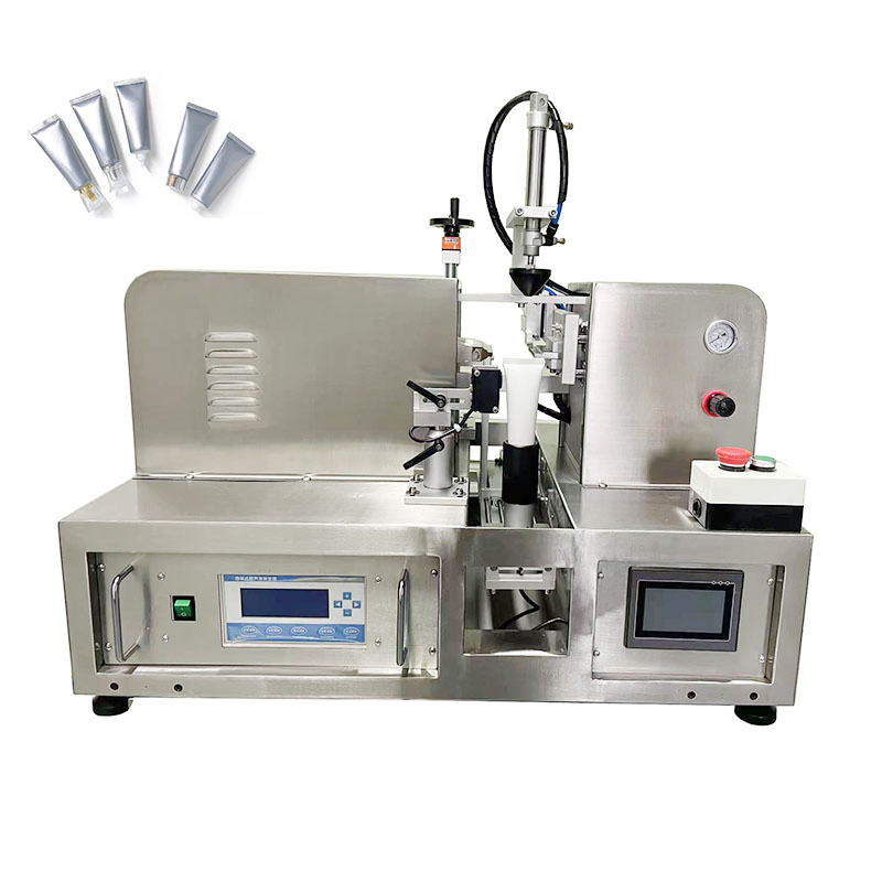Máquina de sellado de doble cámara ultrasónica de escritorio para soldadura de tubos cosméticos