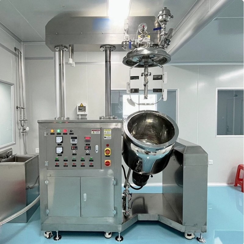 Mezclador de tanque de emulsión de alta cizalla para la producción de ungüentos y pastas dentales, línea de fabricación de cremas, equipo de mezcla cosmética, homogeneizador de emulsión al vacío