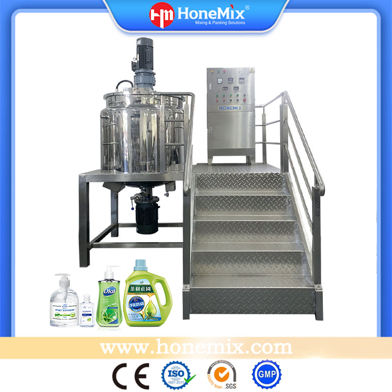 Máquina emulsificadora de jabón líquido Hone, mezclador de crema, mezclador cosmético, homogeneizador de vacío