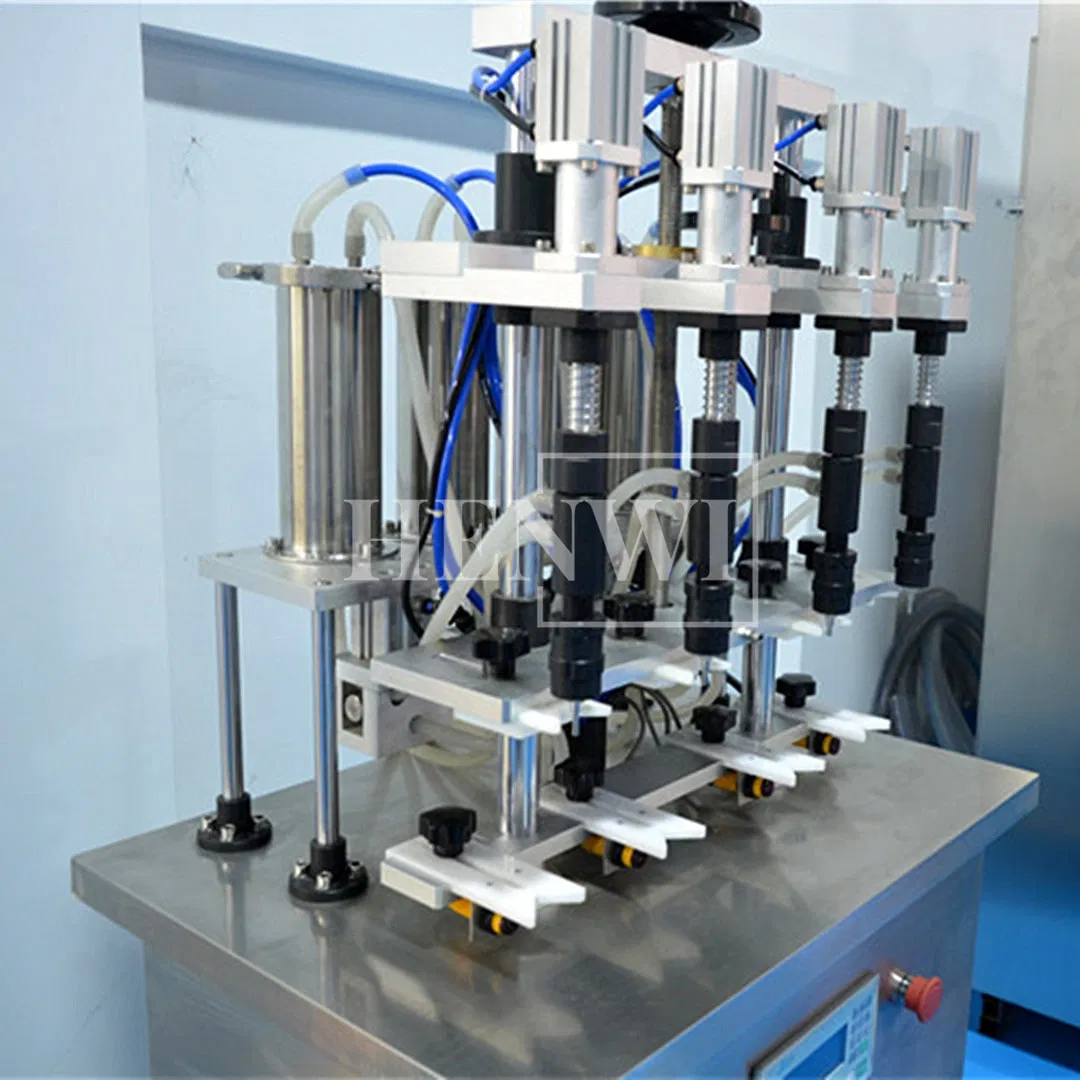 4-Head Máquina de llenado automática de botellas pequeñas de líquido esencial para cosméticos, rellenadora de fragancias, boquillas de llenado, gotero, bebida
