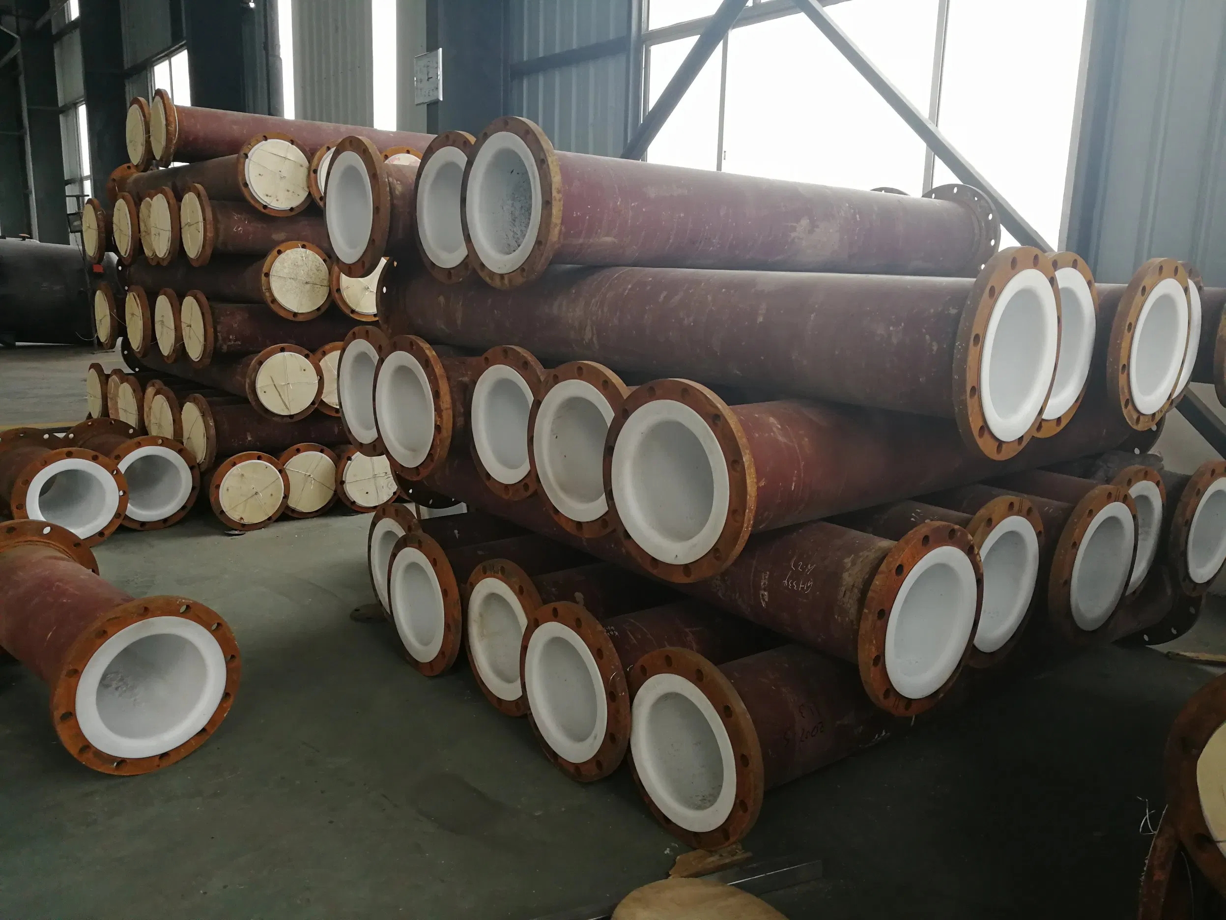 Stainless Steel or Carbon Steel PTFE Lined Pipe/ Column/ Elbow/ Pipeline/ Tee Cost-Effective Solution for Highly Corrosive Industrial Pipelines