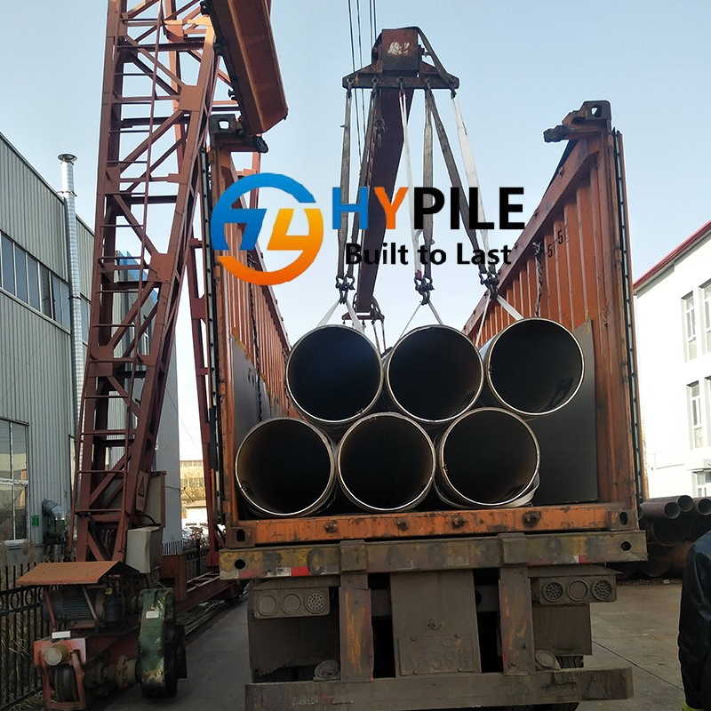 Large Diameter 12-50m SSAW Carbon Steel Spiral Weld Pipe for Jetty Construction