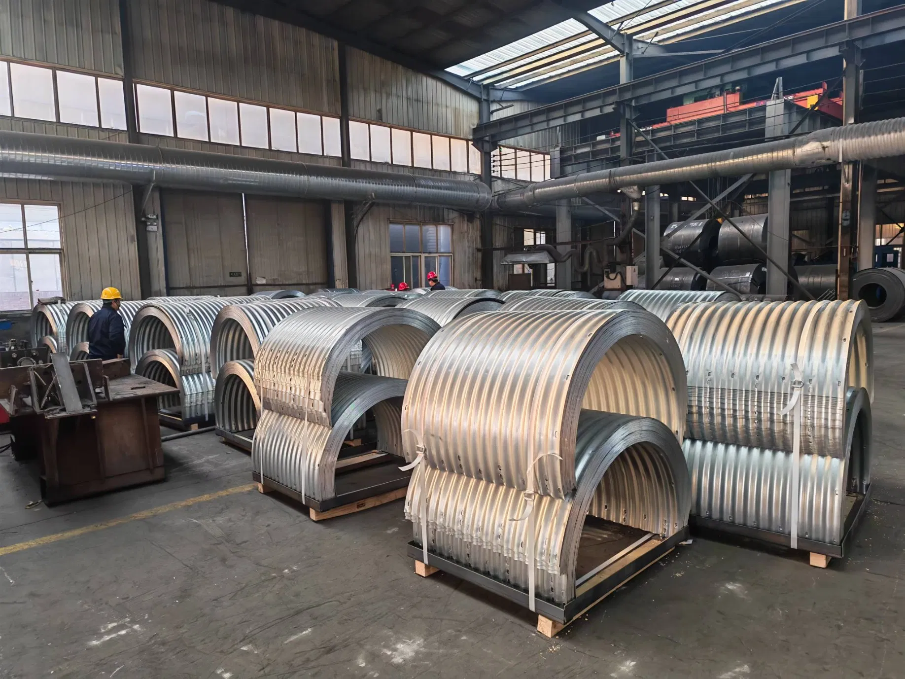 Steel Corrugated Pipe Culvert Large-Diameter Metal Corrugated Culvert Pipe, Drainage Pipe