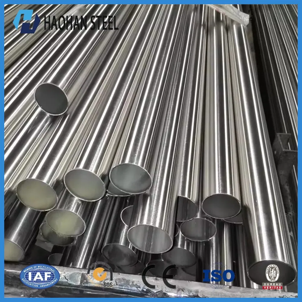 ASTM AISI 201 304 316 316L 430 Pickling Ba 2b Bright Polish Cold Rolled ERW Factory Price Steel Tube Stainless Pipe for Industrial Use