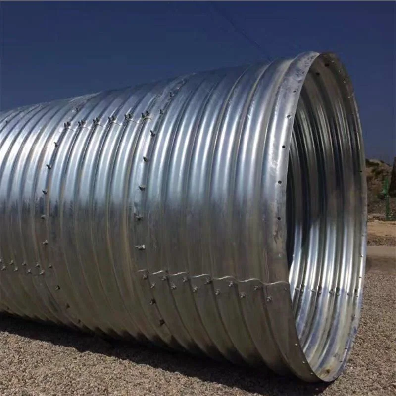 Large Diameter Steel Galvanized Corrugated Tunnel Culvert Bridge Drainage Pipe