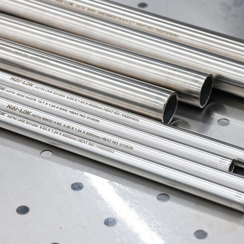Nai Lok 6 Mo 6 Moly S31254 Seamless Pipe 25.4 X 1.65 mm Thickness Heat Corrosion Resistant Molybdenum Nickel Alloy Tubing 6 Meter for Marine Engineering