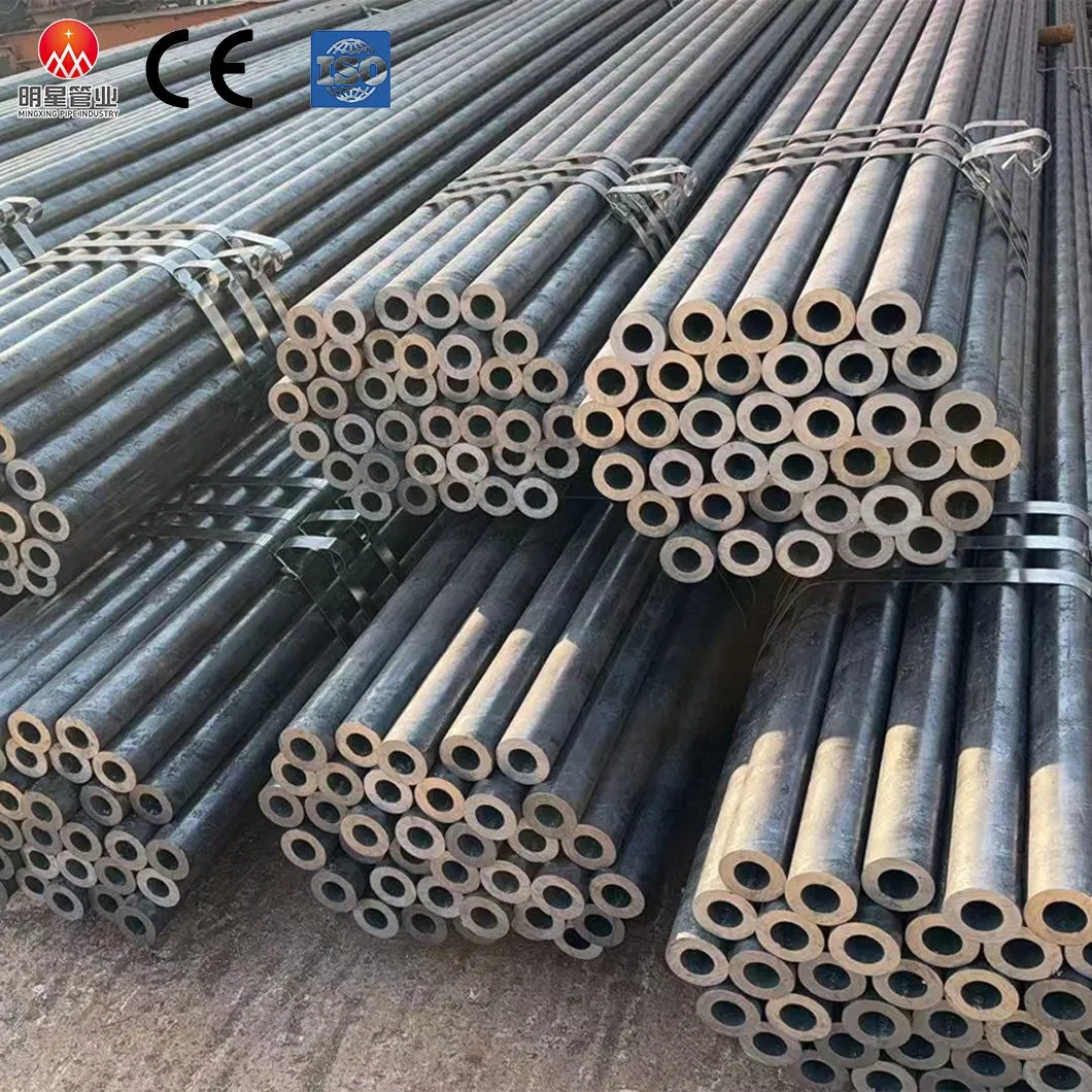 Ms Smls Pipe Hot Rolled Seamless Steel Pipe 5L ASTM A106 Gr. B A53gr. B 1020 St20 Carbon Alloy Steel Pipe Sch40 Be Black Paint and Plastic Cap Hot Deform Pipe