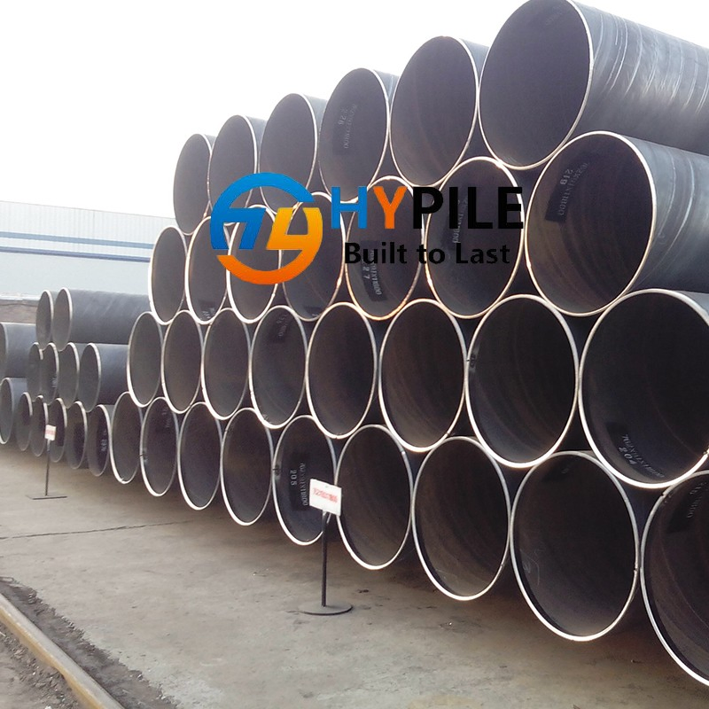 Large Diameter 12-50m SSAW Carbon Steel Spiral Weld Pipe for Jetty Construction