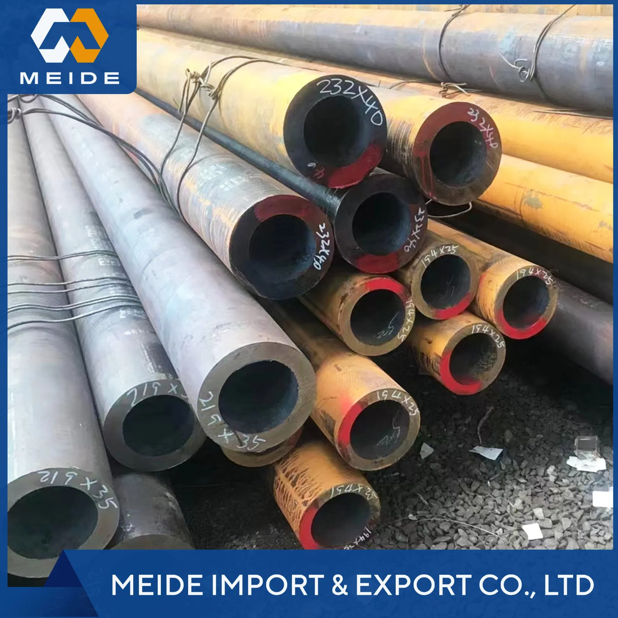 SAE1020 1035 1045 C45e Ck45 1.1191 St35 St52 Carbon Alloy High Pressure Boiler Precision Seamless Steel Pipe