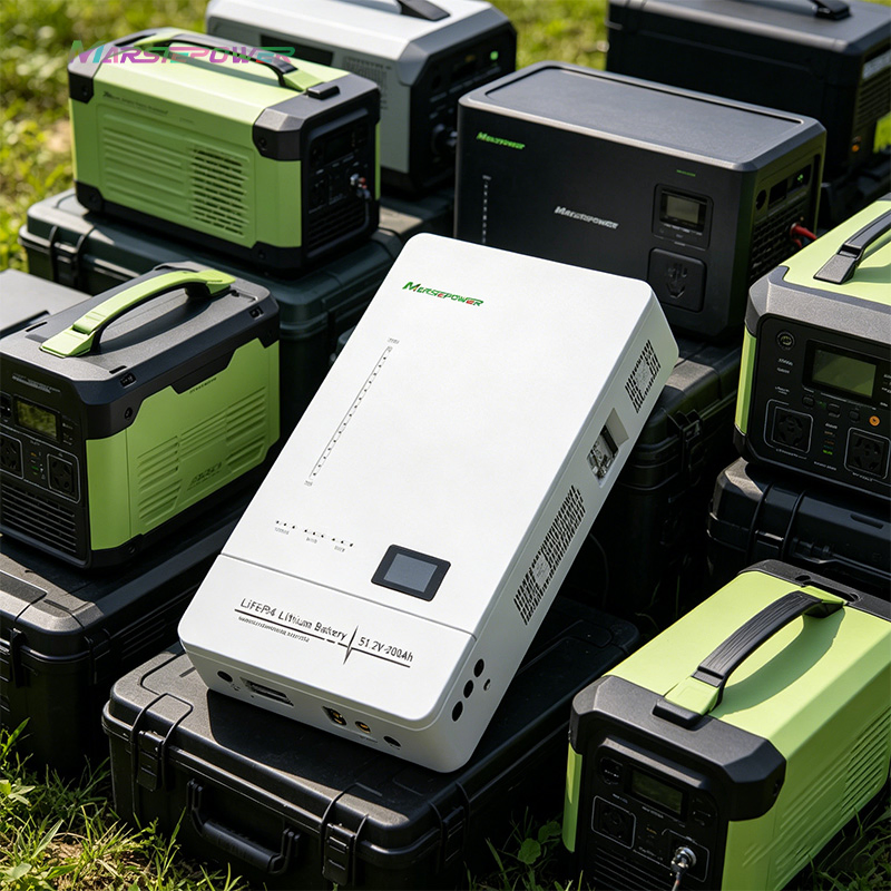 51.2V200ah بطارية ليثيوم مثبتة على الحائط للاستخدام في الطاقة الشمسية المنزلية