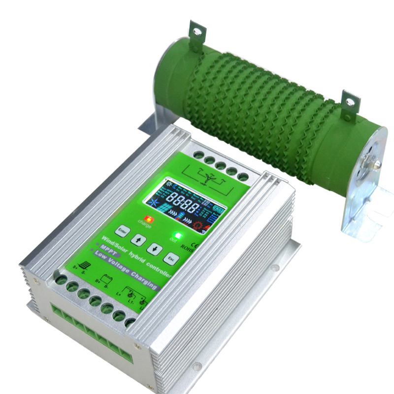 24V 600W جهاز تحكم شحن هجين مع حماية من الحمل الزائد بتقنية MPPT PWM لنظام مولد هجين يعمل بالطاقة الشمسية والرياح