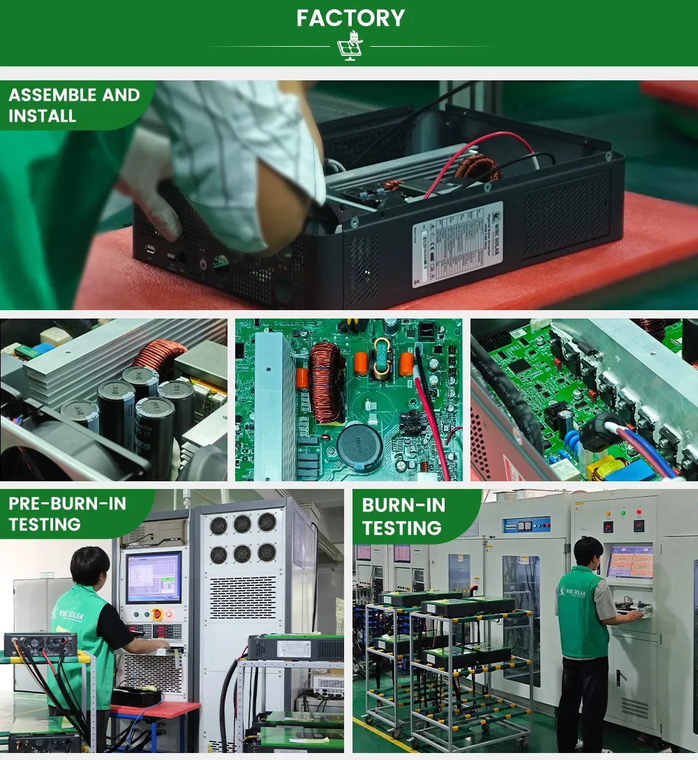 محول الطاقة الشمسية الهجين MPPT 5000W 3600W محول الطاقة الشمسية الهجين بجهد جيبي نقي مع حزمة بطارية ليثيوم