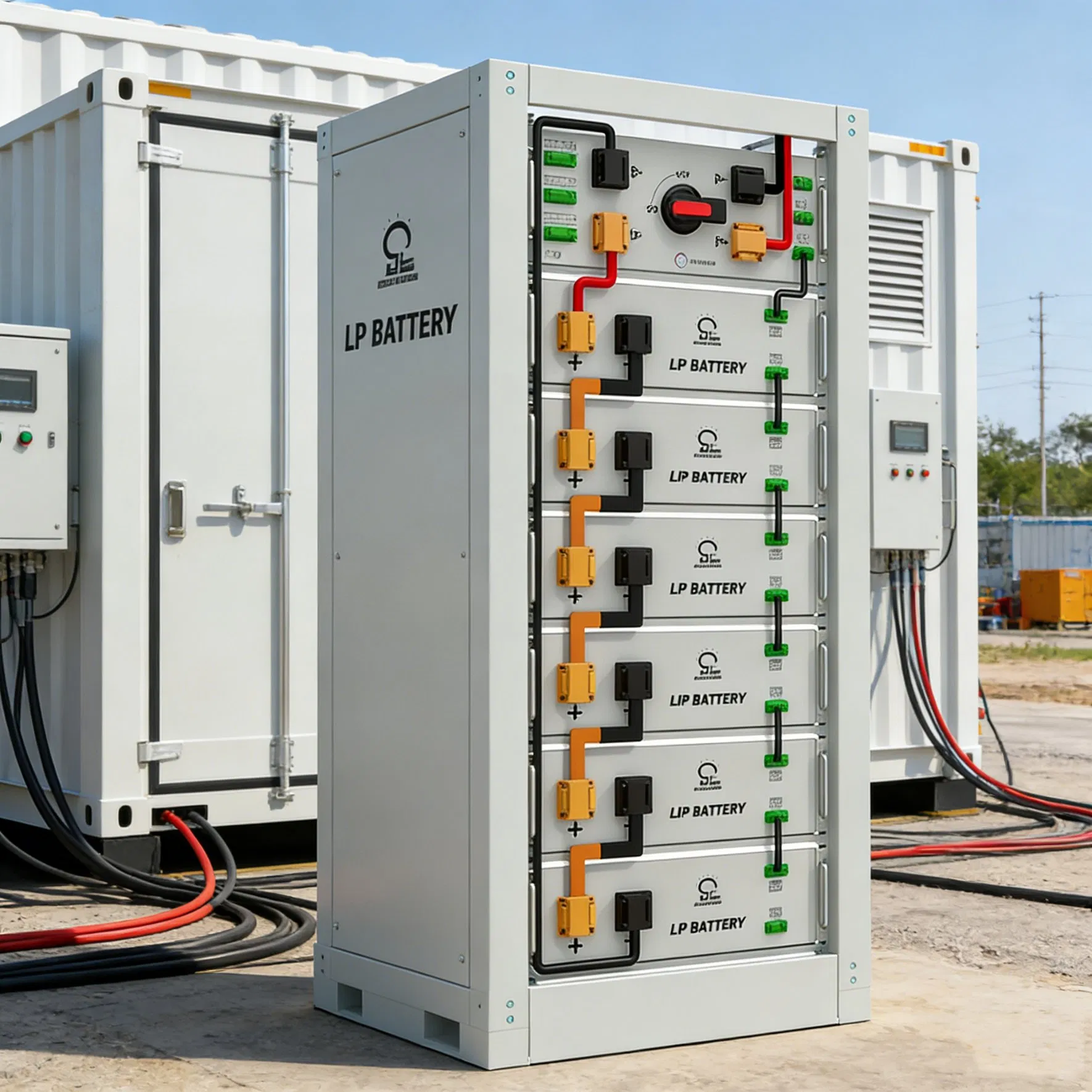 جهد عالي 20kwh-120kwh مع LiFePO4 نظام بطارية ليثيوم أيون راك LiFePO4 حزمة بطارية Hv 153.6V-614.4V بطارية تخزين الطاقة الشمسية