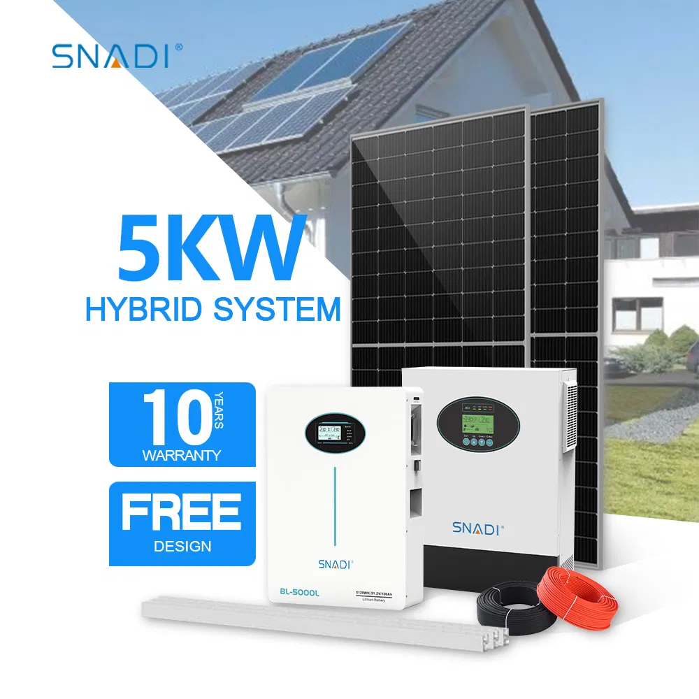 3kw نظام الطاقة الشمسية 5kw مجموعة نظام الطاقة الشمسية الهجينة