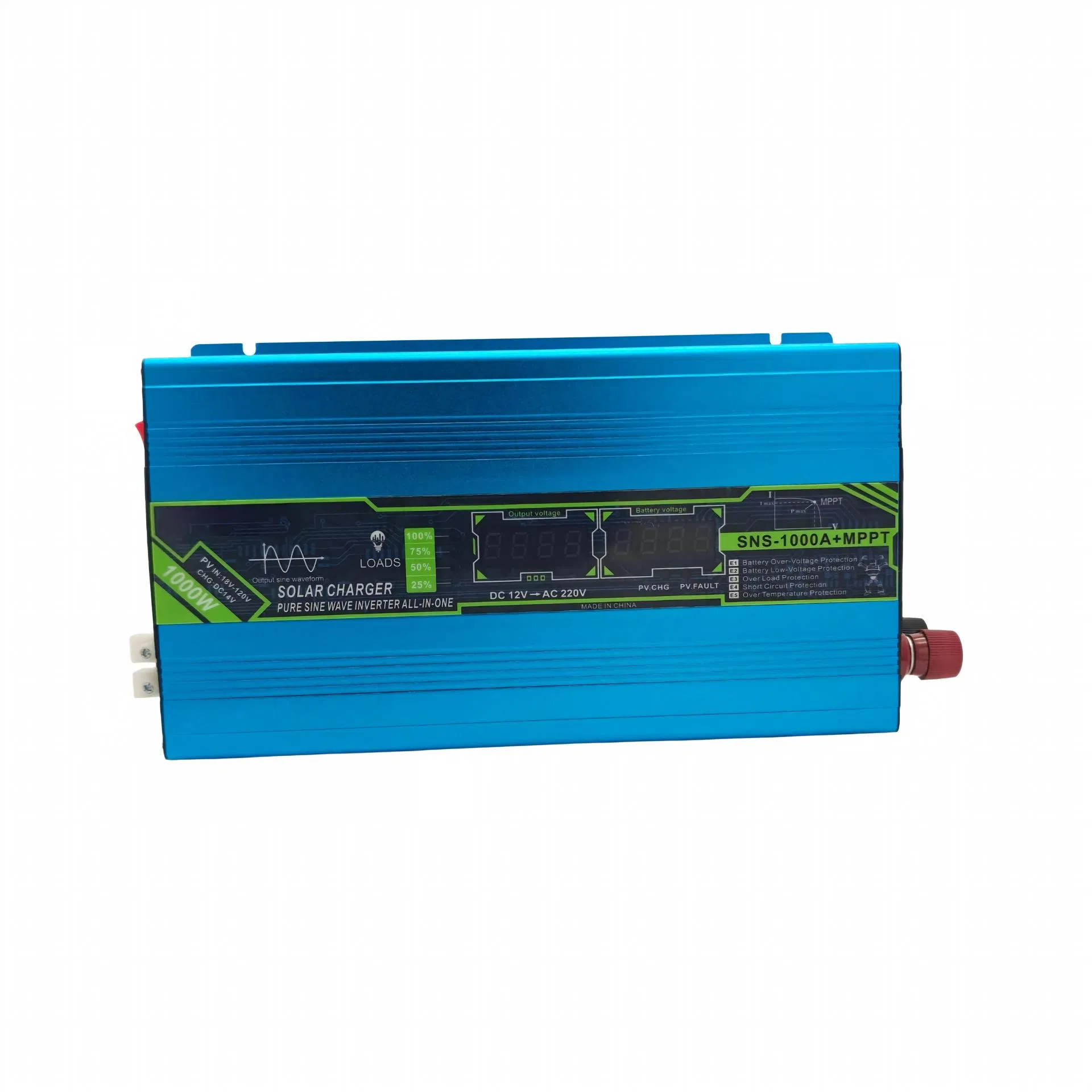 1000W 1500W 12V عاكس الطاقة الشمسية الهجين بموجة جيبية نقية 30A MPPT