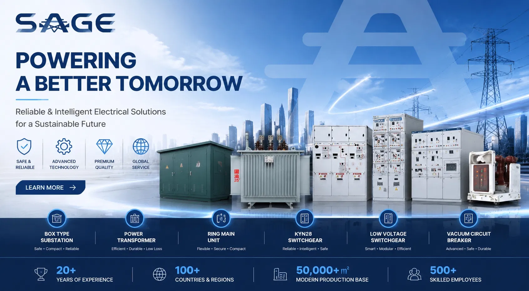 صندوق فرع كابل عالي الجهد 33kv لمزرعة الرياح
