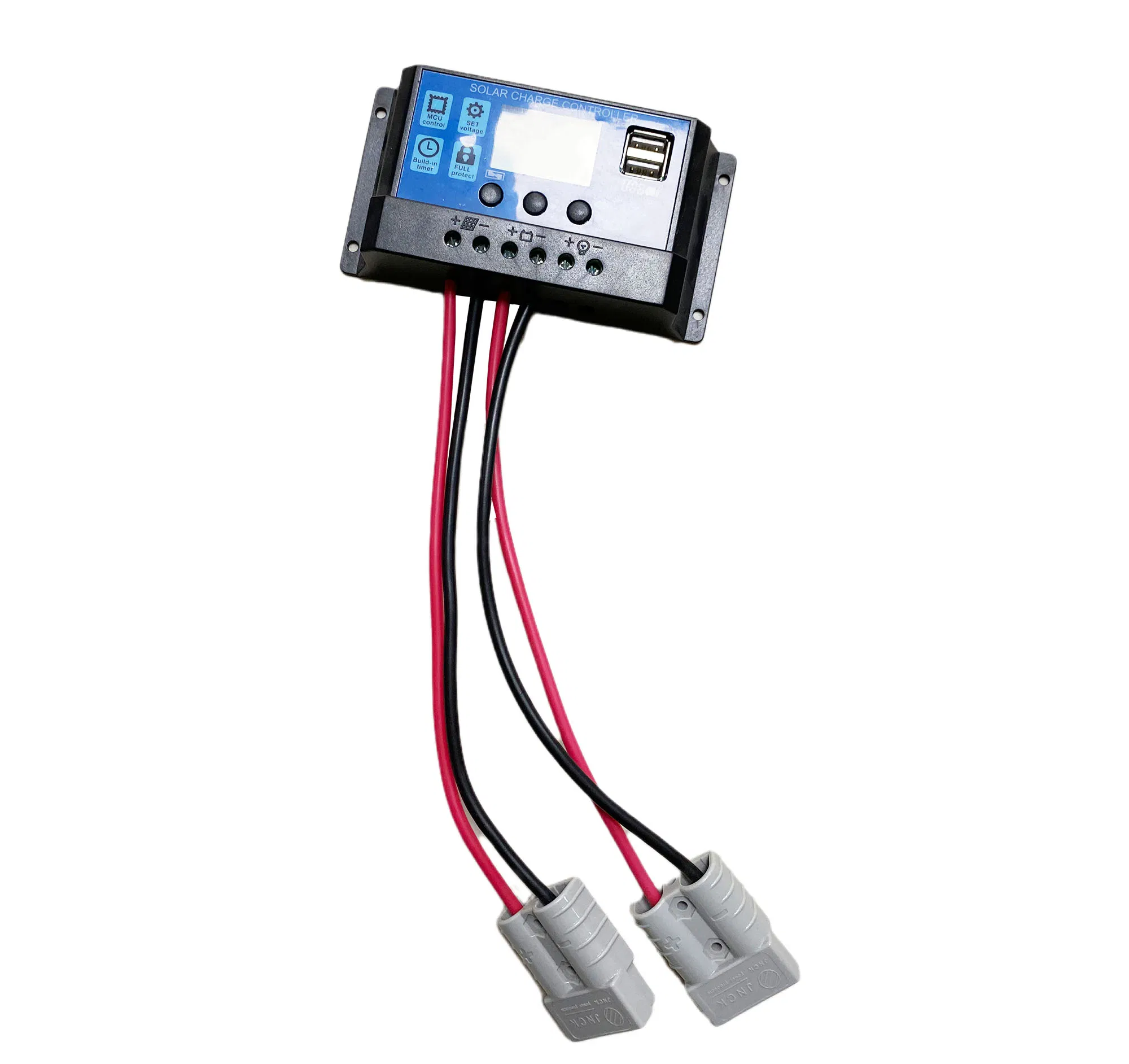 وحدة تحكم شحن شمسي أوتوماتيكية وحدة تحكم PWM شاشة LCD مزدوجة USB 5V مخرج لوحة شمسية منظم PV